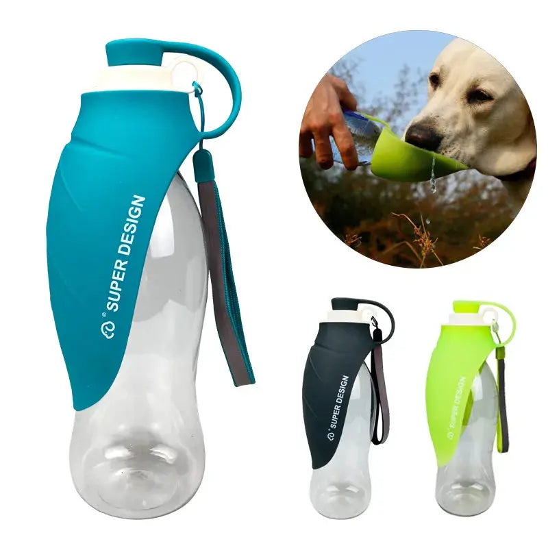 2-In-1 Pet Dog Water Bottle With Food Bowl For Travel Supplies PawsMagics