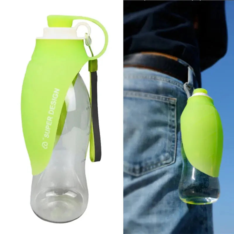 2-In-1 Pet Dog Water Bottle With Food Bowl For Travel Supplies PawsMagics