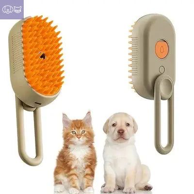 3 in 1 Pet Cat Dog Steamy Spray Cleaning Brush Electric Anti-splashing Hair Removal Massage Brush Pet Grooming Hair Removal Comb PawsMagics