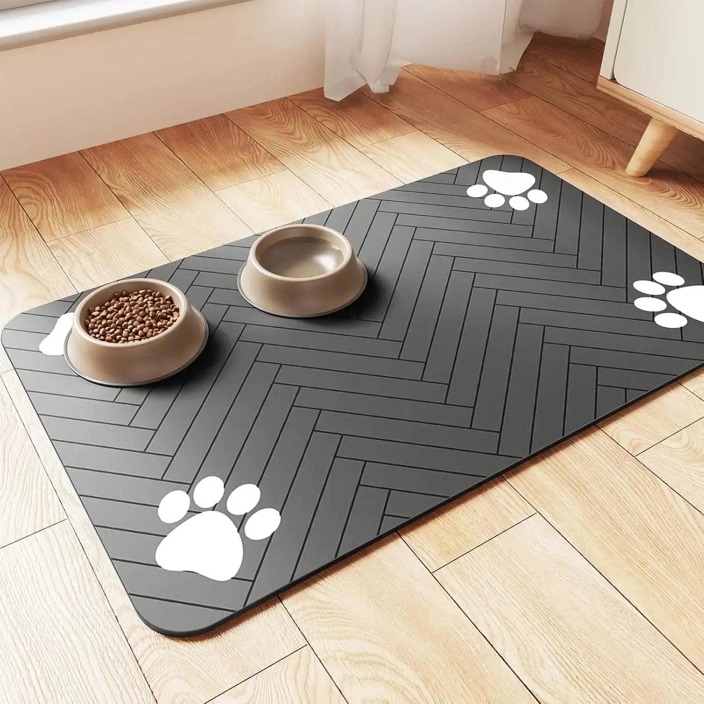 Absorbent Pet Feeding Mat with Waterproof Backing - Quick Dry for Dogs & Cats PawsMagics