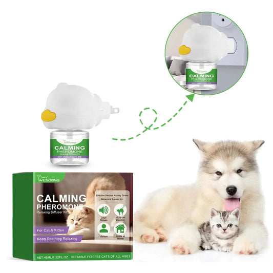 Cat Calming Diffuser Kit Refill Calming Mood Relaxing Anti Anxiety Stress Soothing Comforting Pets Pheromone Calming Diffuser PawsMagics