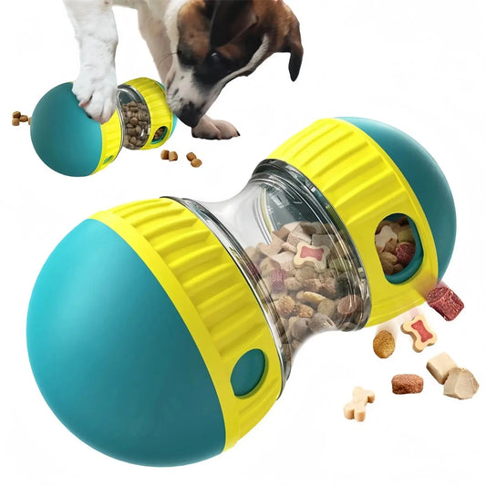 Dog Toy Tumbler Food Ball – Interactive Slow Feeder & Puzzle Toy PawsMagics