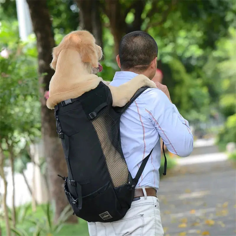 Durable Nylon Dog Carrier Backpack – Breathable Travel Bag for Pets PawsMagics