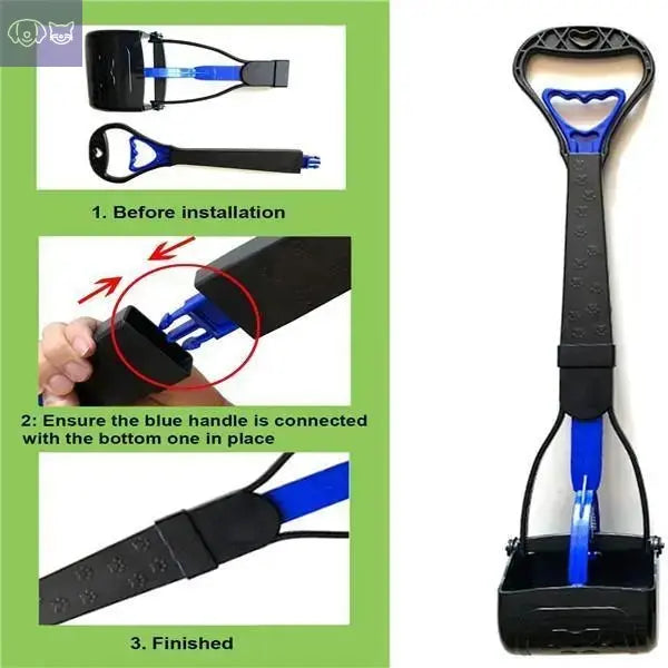 Heavy Duty Long Handle Poop Scooper - PawsMagics