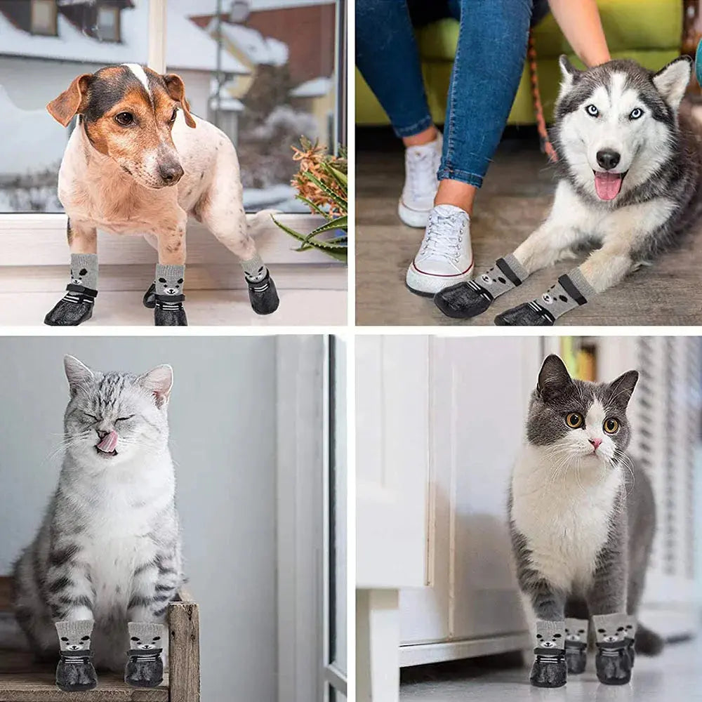 PawProtector™ Waterproof Breathable Dog Socks: Non-Slip & Adjustable - PawsMagics