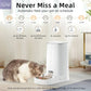 ROJECO Automatic Cat Feeder Pet Smart WiFi Cat Food Kibble Dispenser Remote Control Auto Feeder For Cat Dog Dry Food Accessories - PawsMagics