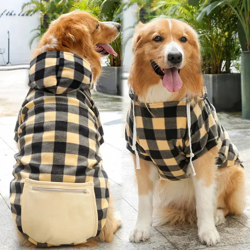 Reversible Dog Winter Coat – Plaid Vest for All Sizes PawsMagics