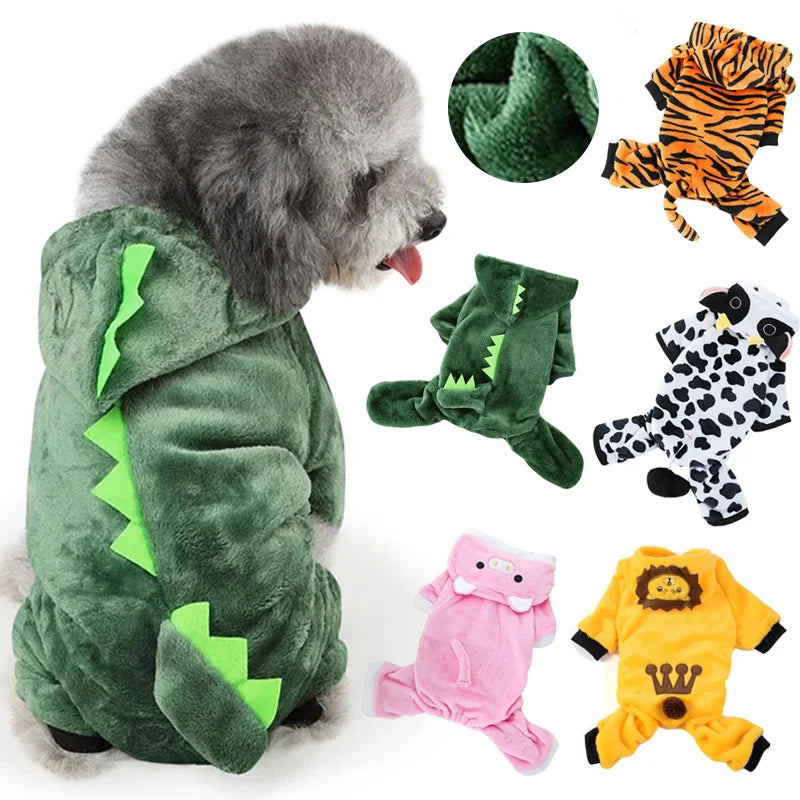 Fleece Soft Warm Dog Jumpsuits & Pajamas