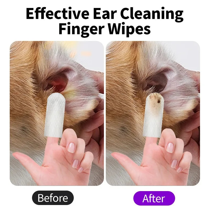 Dog Ear Relief Finger Wipes 50 Pcs