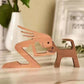 Wooden Puppy Dog Figurine | Handcrafted Gift & Home Decoration | Perfect for Shelves & Office