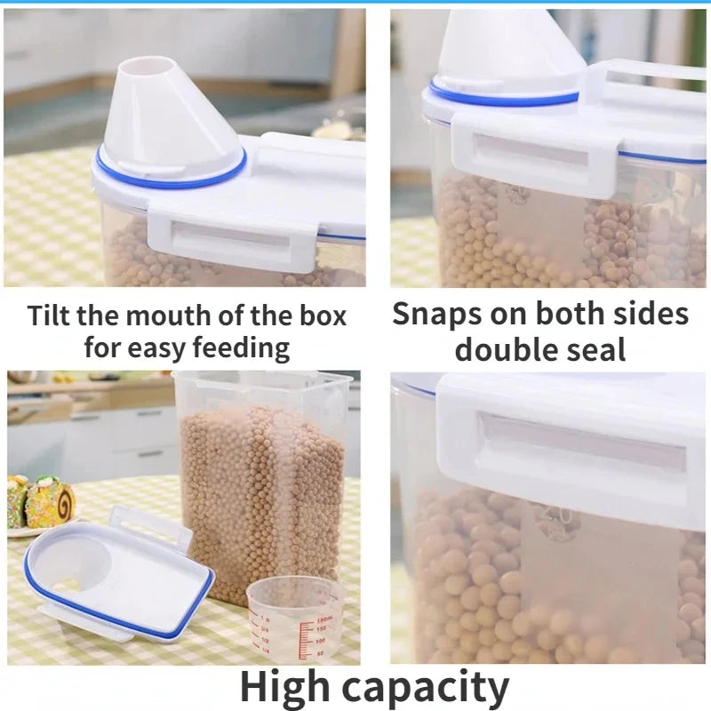 Premium Pet Food Storage Container with Airtight Seal - Durable, Large Capacity, Easy Clean & Stylish Design for Dogs & Cats PawsMagics