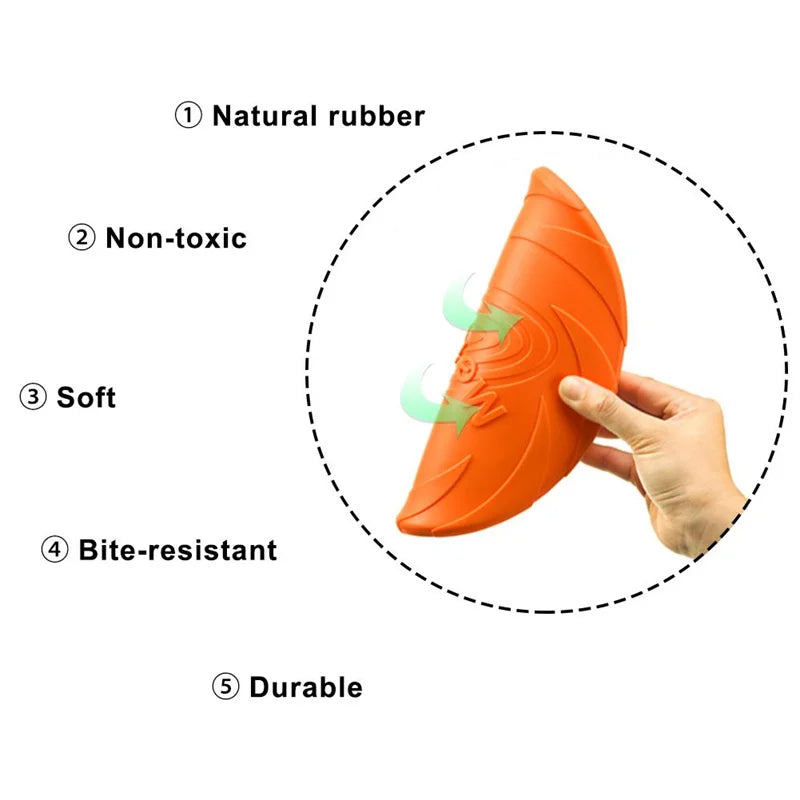 OUZEY Bite Resistant Flying Disc Toys For Dog Multifunction Pet Puppy Training Toys Outdoor Interactive Game Pet Dogs Products IHeartPaw