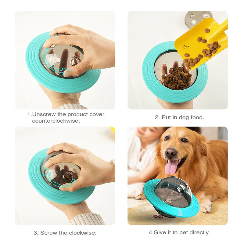 Flying Saucer Dog Game Slow Food Feeder - PawsMagics