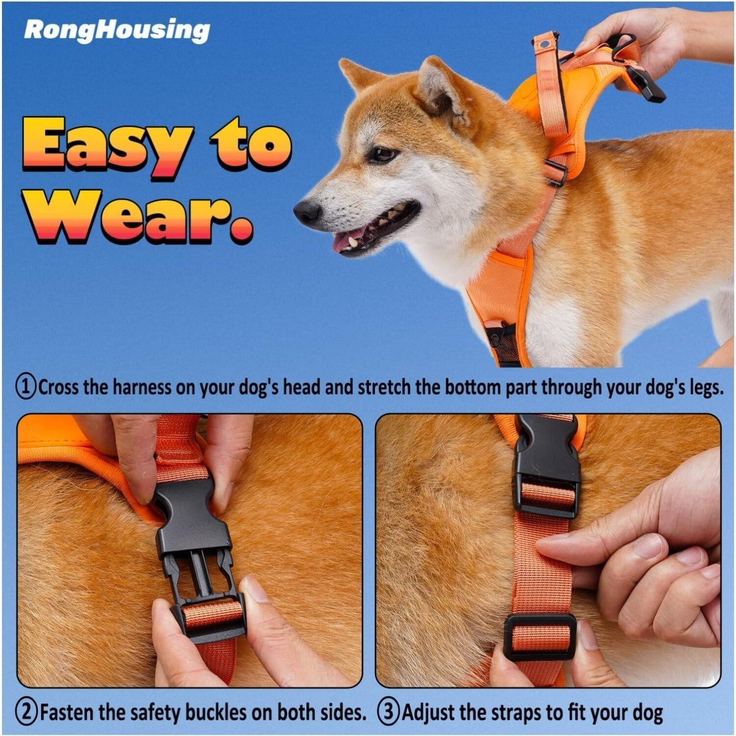 Dog Harness and Retractable Leash Set All-in-One - PawsMagics