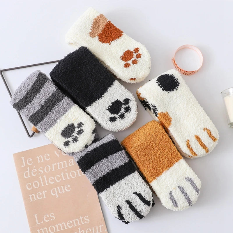 Fashion Paw Stripe 3D Socks - PawsMagics