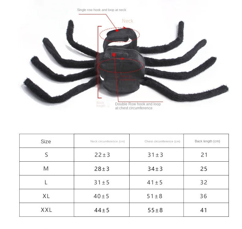 Pet Spider Costume - Halloween Spider Costume for Cats and dogs