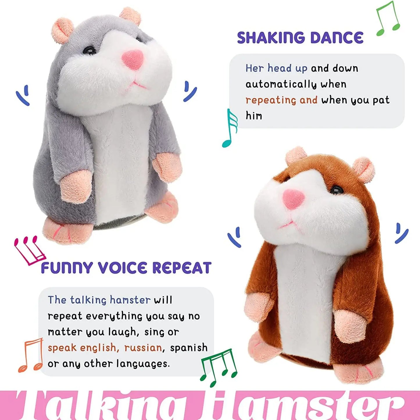 Cute Talking Hamster Toy Dogs Best Friend - PawsMagics