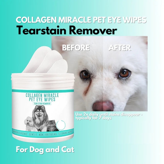 EyeBright™ Collagen Miracle Pet Eye Wipes (130 Pcs)