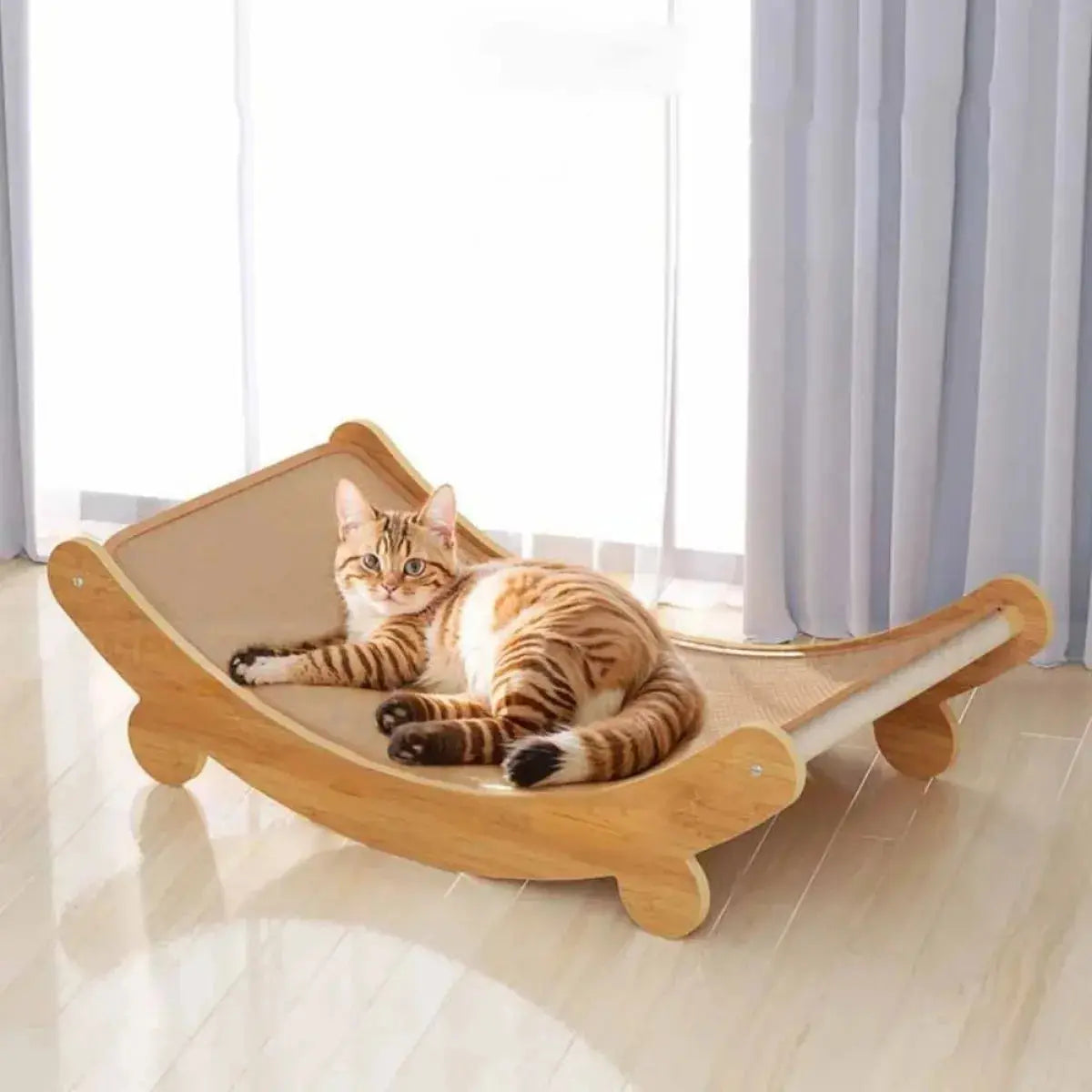 Wooden Cat Scratching Pad & Bed – Multi-Function Scratch Board PawsMagics