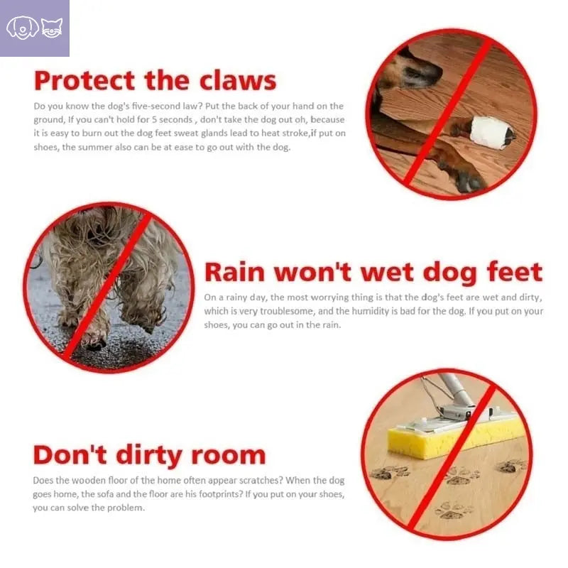 4pcs/set Waterproof Pet Dog Shoes Chihuahua Anti-slip Rain Boots Footwear For Small Cats Dogs Puppy Dog Pet Booties - PawsMagics